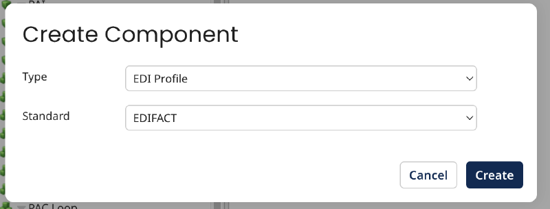 Importing an EDIFACT profile in Boomi, step 1