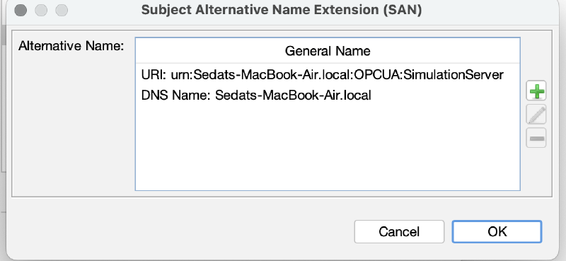 Subject Alternative Name Extension