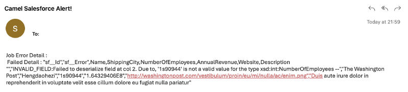 Failed Records Alert